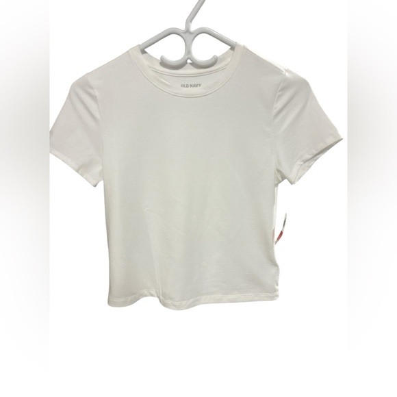 Old Navy Tops - Old Navy White Cropped Crewneck Tee
